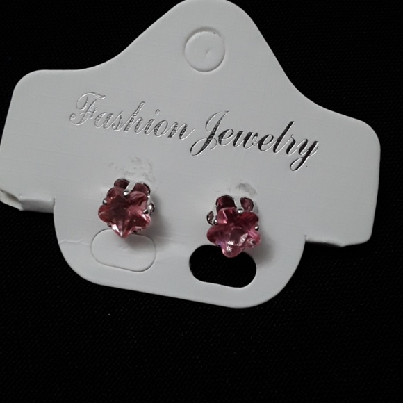 Pink Stud Earrings - Picture 3 of 3